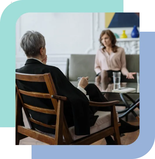 Gesprächssituation in einer psychotherapeutischen Sitzung